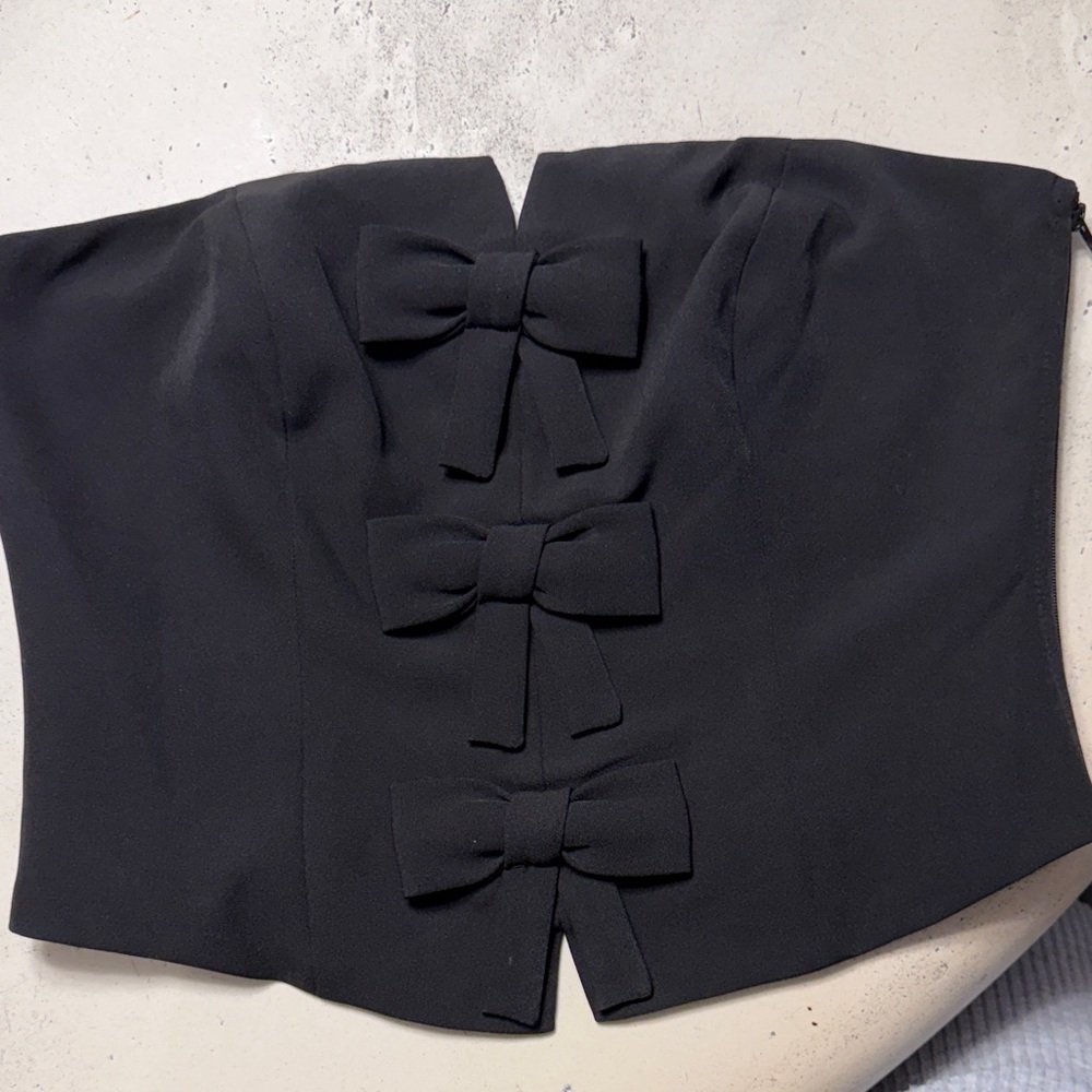 Astr Black Bow Detail Blouse